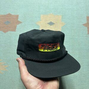 Vintage Strapback hat cap pacific pride gas fuel black embroidered adjustable
